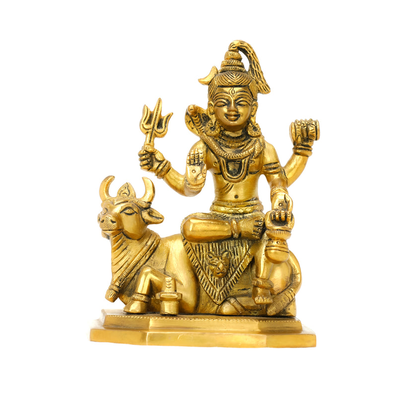 Shiva Nandi Brass - Idol | Hand Carved Brass Shiva Nandi Idol | Buy Online - Shiva Nandi Brass Idol