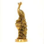 Premium & Antique Brass Peacock Decorative Showpiece | Ragaarts - Handcrafted Brass Peacock Statue |