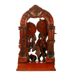 Standing Radha Krisha With Archa Copper  Finish 