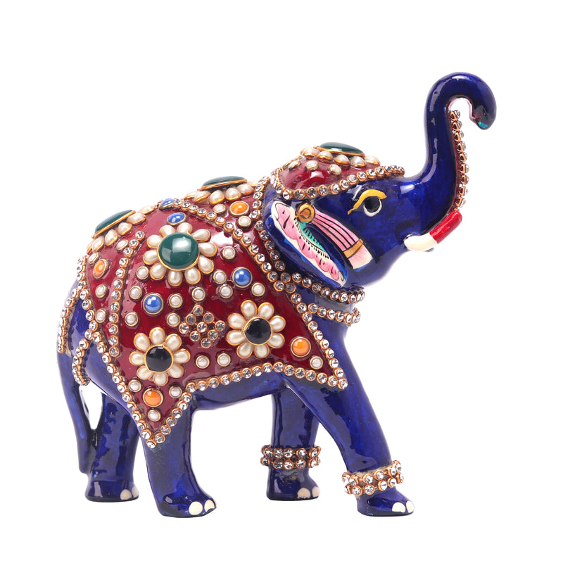 Standing Elephant With Stone Work