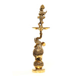 Standing Krishna Lamp  On Elephant