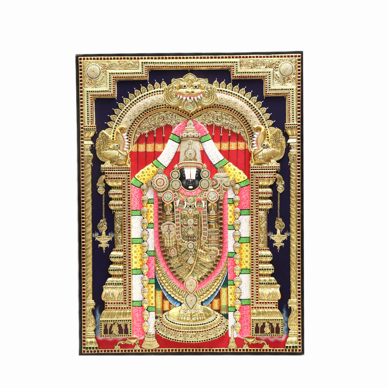 Lord Balaji Tanjore Painting - Raga Arts
