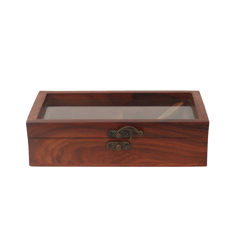 Wooden Masala Box With Spoon