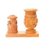 Wooden Pen Stand With Ganesha