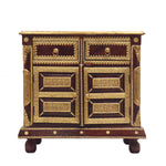 Wooden Side Cabinet With Brass Work