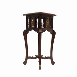 Wooden Side (Planter ) Table With Dhokra Art