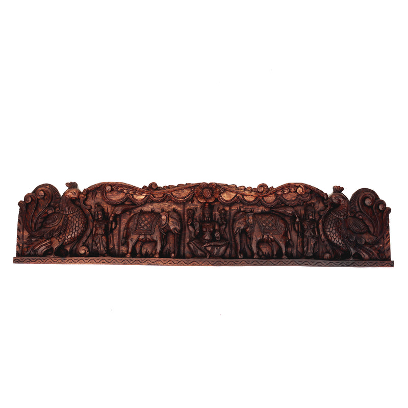 Waghai Wood Wall Hanging Gajalaxmi  Panel