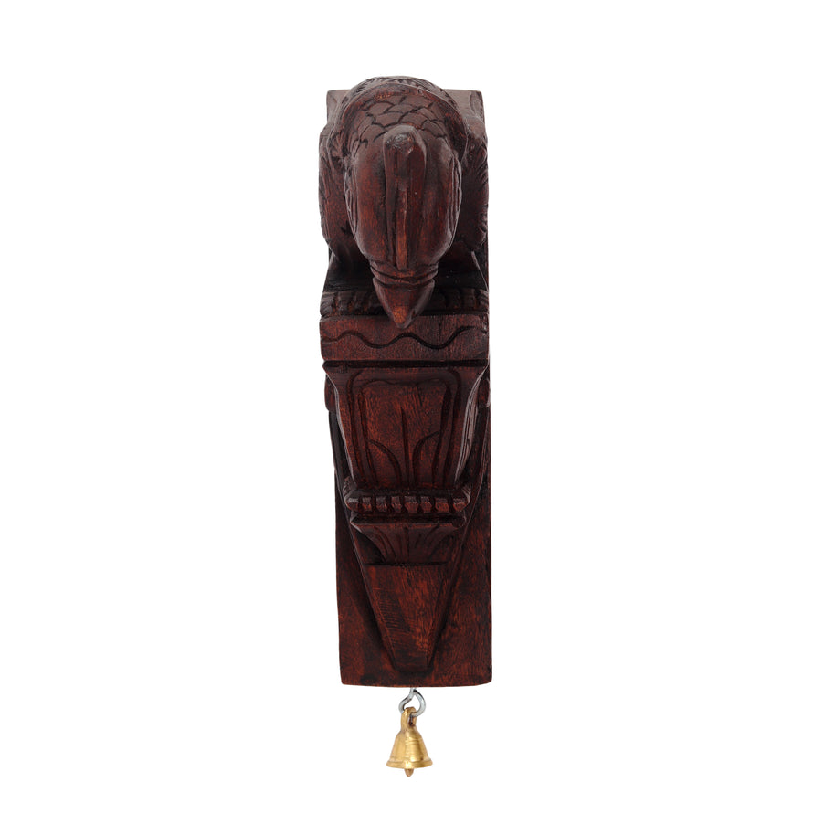 Waghai Wood Wall Hanging ParrotWith Bell