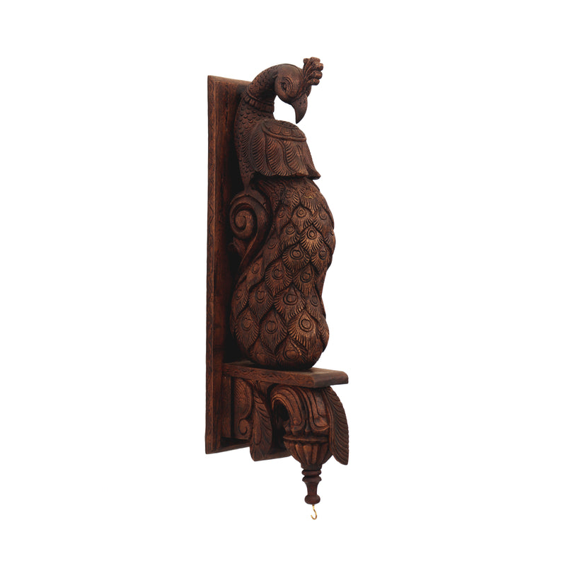Waghai Wood wall Hanging Peacock Bracket