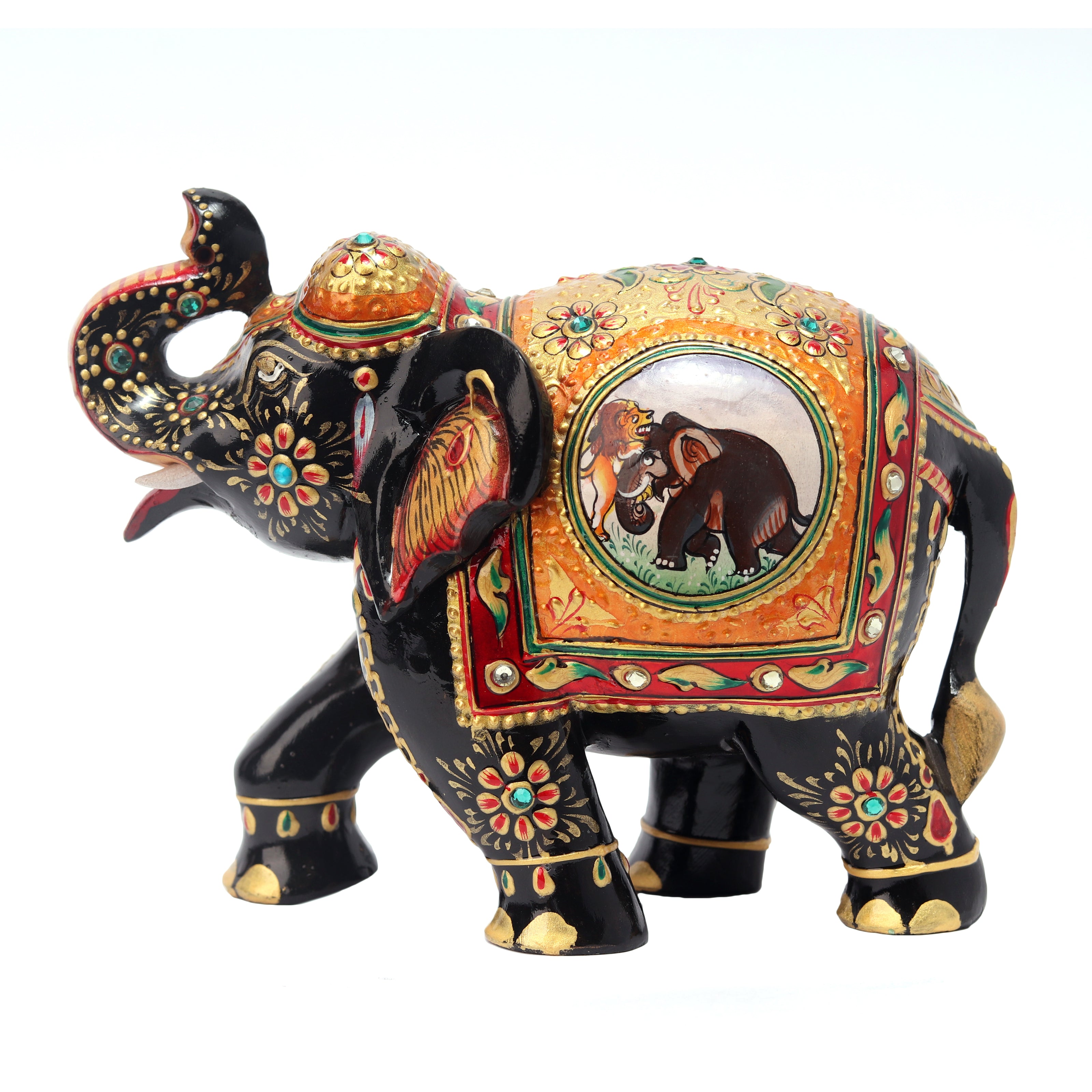 Wooden Elephant Painted