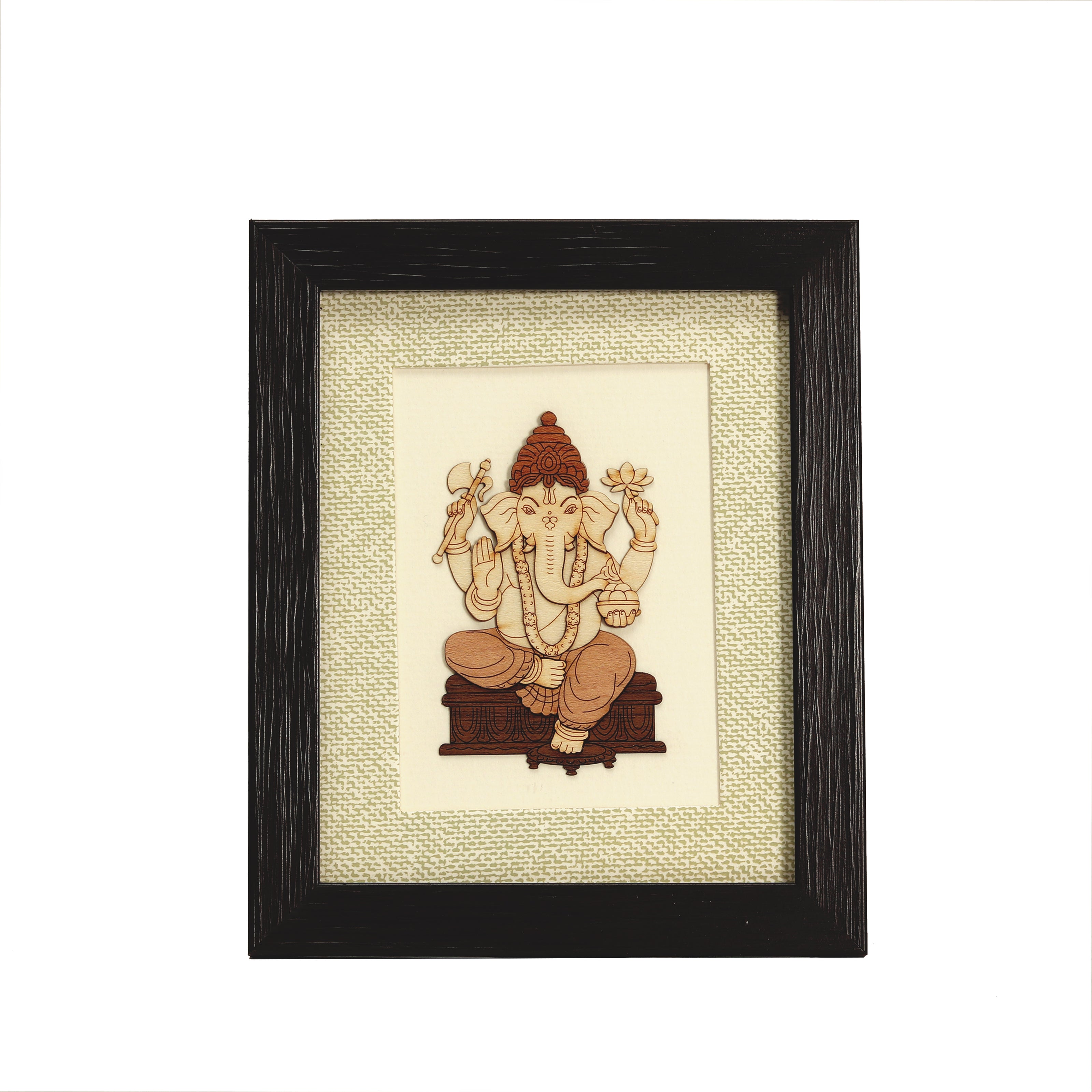 Wooden Photo Frame Ganesha