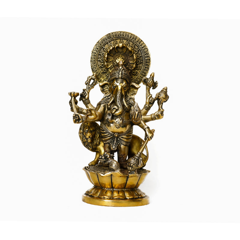 Drishti Ganesha - Brass Statue - Raga Arts